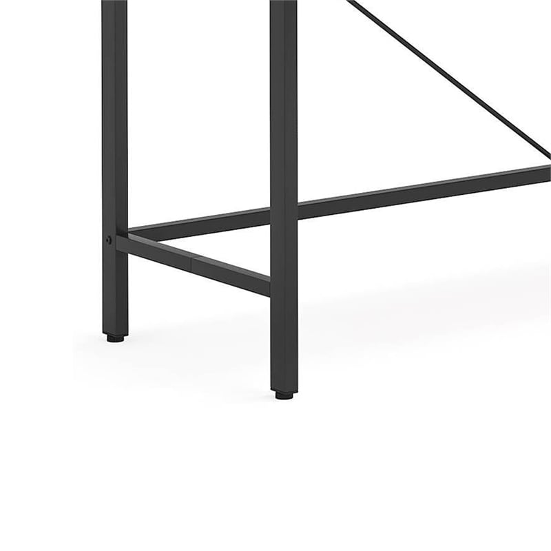 Benjara Zil Sofa Console Table- 71 Inch- Industrial Brown Wood and Black Metal