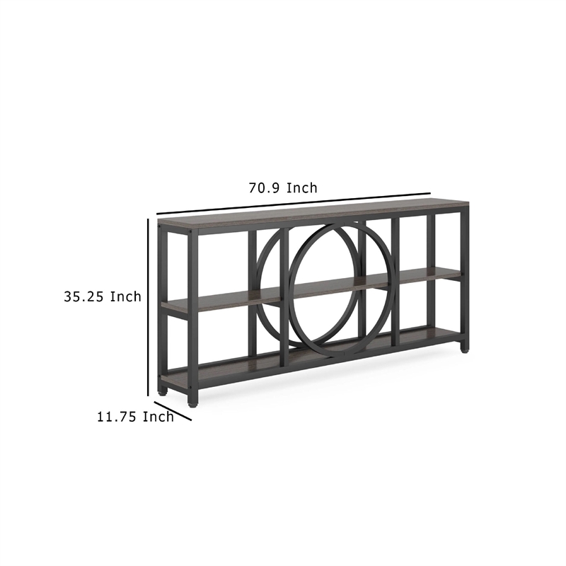 Benjara Sofa Console Table- 3 Tier- 71