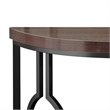 Benjara Accent Sofa Console Table- Geometric Black Metal- 43