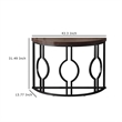 Benjara Accent Sofa Console Table- Geometric Black Metal- 43