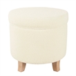 Benjara Loni Round Storage Ottoman- 19