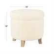 Benjara Loni Round Storage Ottoman- 19