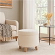 Benjara Loni Round Storage Ottoman- 19