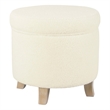 Benjara Loni Round Storage Ottoman- 19