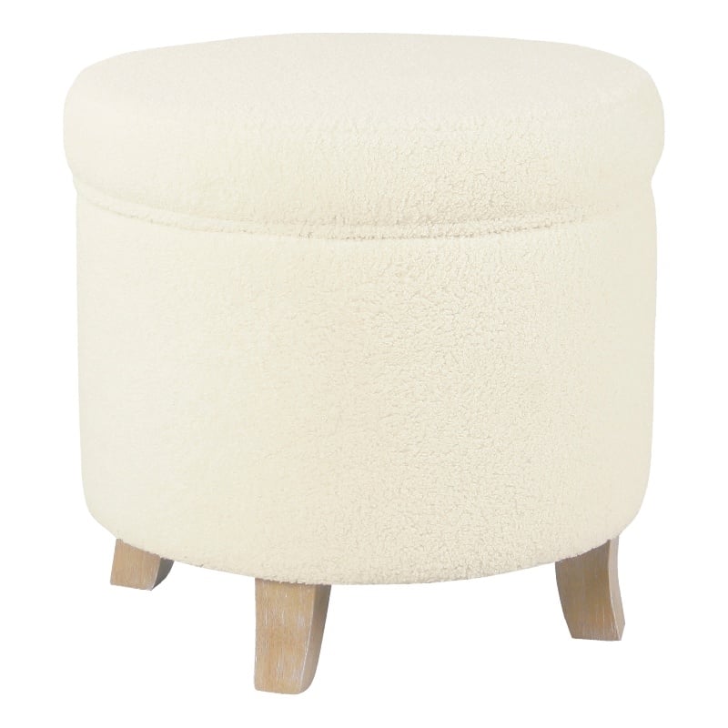 Benjara Loni Round Storage Ottoman- 19