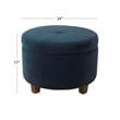 Benjara Soni Round Storage Ottoman- 24