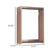 Benjara Vedz Wall Mounted Walk in Closet- 2 Hanging Rods- Oak Brown Melamine