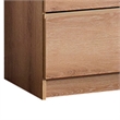 Benjara Vedz Dresser Unit with 2 Drawers- Modern Oak Brown Melamine Finish