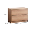 Benjara Vedz Dresser Unit with 2 Drawers- Modern Oak Brown Melamine Finish