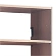 Benjara Vedz Wall Mount Adjustable Shelf- 4 Open Shelves- Oak Brown Melamine