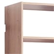 Benjara Vedz Wall Mount Adjustable Shelf- 4 Open Shelves- Oak Brown Melamine