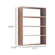 Benjara Vedz Wall Mount Adjustable Shelf- 4 Open Shelves- Oak Brown Melamine