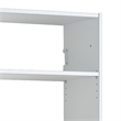 Benjara Vedz Wall Mount Adjustable Shelf- 4 Open Shelves- White Melamine