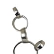 Benjara Lo Abstract Interlinked Ring Sculpture- Solid Black Base- Silver Metal