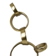 Benjara Lo Abstract Interlinked Ring Sculpture- Solid Black Base- Gold Metal