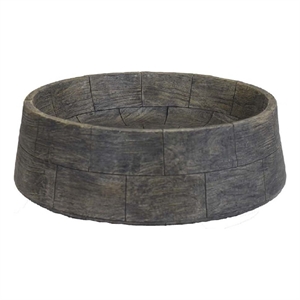 Benjara Rimy Large Accessory Bowl- 14&quot Charcoal Black and Gray Resin
