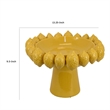 Benjara Rambo Decorative Bowl- Sculpted Lemon Motifs- Glazed Yellow Ceramic