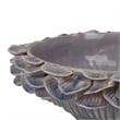 Benjara Kiana Decorative Bowl- Gray Ceramic- Flared Scales Rim Accent- 12 Inch
