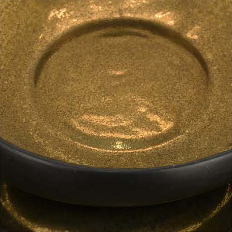 Benjara Rema Decorative Tabletop Bowls Set of 2- Modern Gold and Black Ceramic