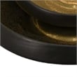 Benjara Rema Decorative Tabletop Bowls Set of 2- Modern Gold and Black Ceramic