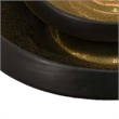 Benjara Rema Decorative Tabletop Bowls Set of 2- Modern Gold and Black Ceramic