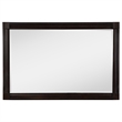 Benjara Meon Dresser Mirror- Dark Oak Brown Wood Frame- Rectangular 32 Inch