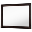 Benjara Meon Dresser Mirror- Dark Oak Brown Wood Frame- Rectangular 32 Inch
