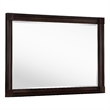 Benjara Meon Dresser Mirror- Dark Oak Brown Wood Frame- Rectangular 32 Inch