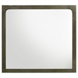 Benjara Seon Dresser Mirror- Portrait Dark Cocoa Brown Hardwood Frame- 36 Inch