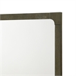 Benjara Seon Dresser Mirror- Portrait Dark Cocoa Brown Hardwood Frame- 36 Inch