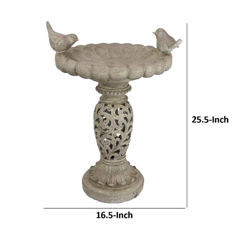 Benjara Niam Bird Bath Sculpture- 26