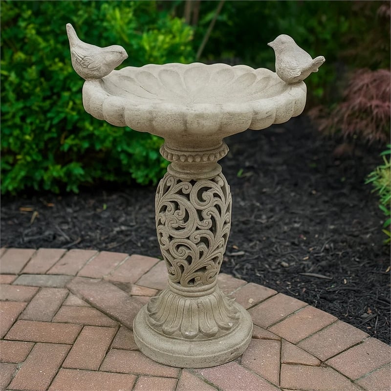 Benjara Niam Bird Bath Sculpture- 26