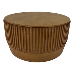 Benjara Modern Storage Coffee Table- 31&quot Round Lift Top- Dark Brown Wood