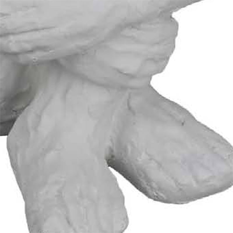 Benjara Roy Abstract Contemplative Man Figurine- White Resin Art 15 Inch