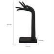 Benjara Hand Sculpture Accent Figurine- Contemporary Black Resin- 17 Inch