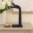 Benjara Hand Sculpture Accent Figurine- Contemporary Black Resin- 17 Inch