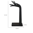 Benjara Hand Sculpture Accent Figurine- Contemporary Black Resin- 17 Inch
