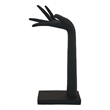 Benjara Hand Sculpture Accent Figurine- Contemporary Black Resin- 17 Inch