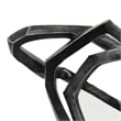 Benjara Abstract Decorative Tabletop Sculpture- Gray Resin Geometric- 17 Inch