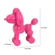 Benjara Balloon Dog Accent Decor- Bright Pink Resin- Intricate Details 12 Inch