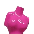 Benjara Female Torso Tabletop Decor- Bright Pink Resin Sculptural Bust 16 Inch