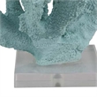 Benjara Manala Coral Sculpture with Clear Acrylic Base- Blue Resin 12 Inch
