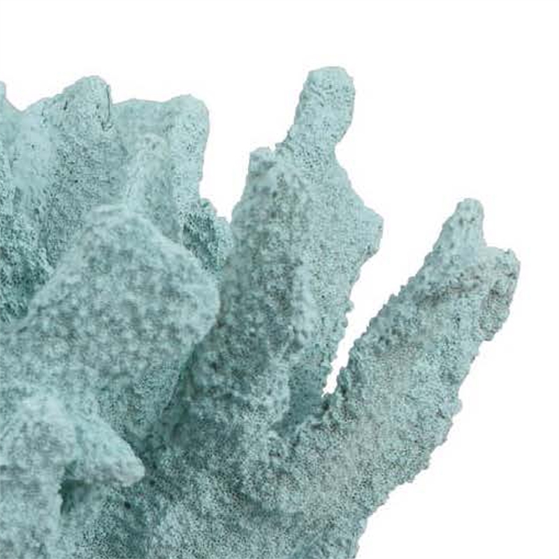 Benjara Manala Coral Sculpture with Clear Acrylic Base- Blue Resin 12 Inch