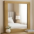 Benjara Hyle Rectangular Dresser Mirror- Italian-Inspired Design- Brown Wood