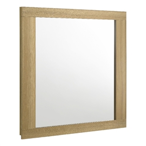 Benjara Hyle Rectangular Dresser Mirror- Italian-Inspired Design- Brown Wood