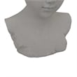 Benjara Sanie Decorative Female Bust with Floral Crown- Gray Resin 17 Inch