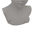 Benjara Sanie Decorative Female Bust with Floral Crown- Gray Resin 17 Inch