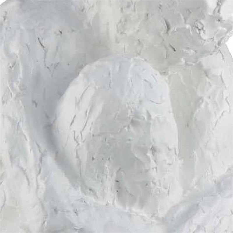 Benjara Roy Abstract Contemplative Man Figurine- White Resin Art- 27 Inch