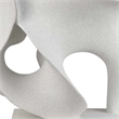 Benjara Ramya Abstract Accent Decor- Flowing Lines and Curves- White Resin