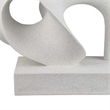 Benjara Ramya Abstract Accent Decor- Flowing Lines and Curves- White Resin